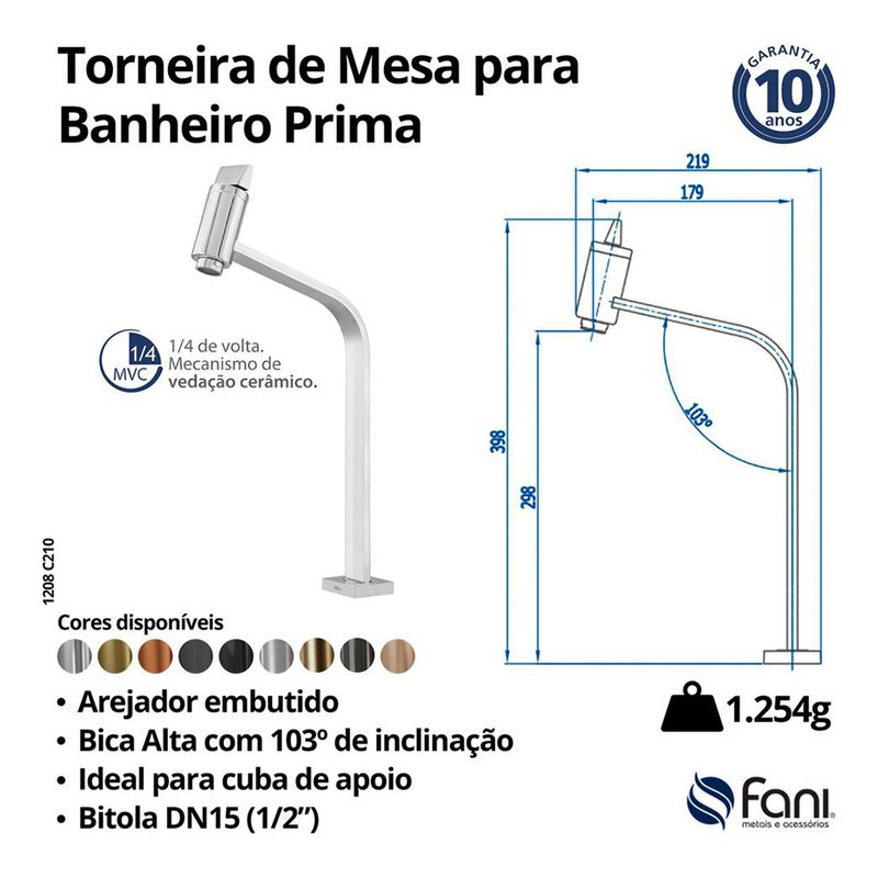 Fani Torneira de Mesa Imagem 06