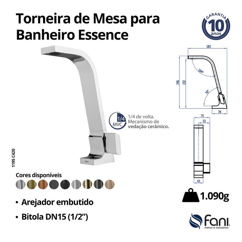 Fani Torneira de Mesa Imagem 06