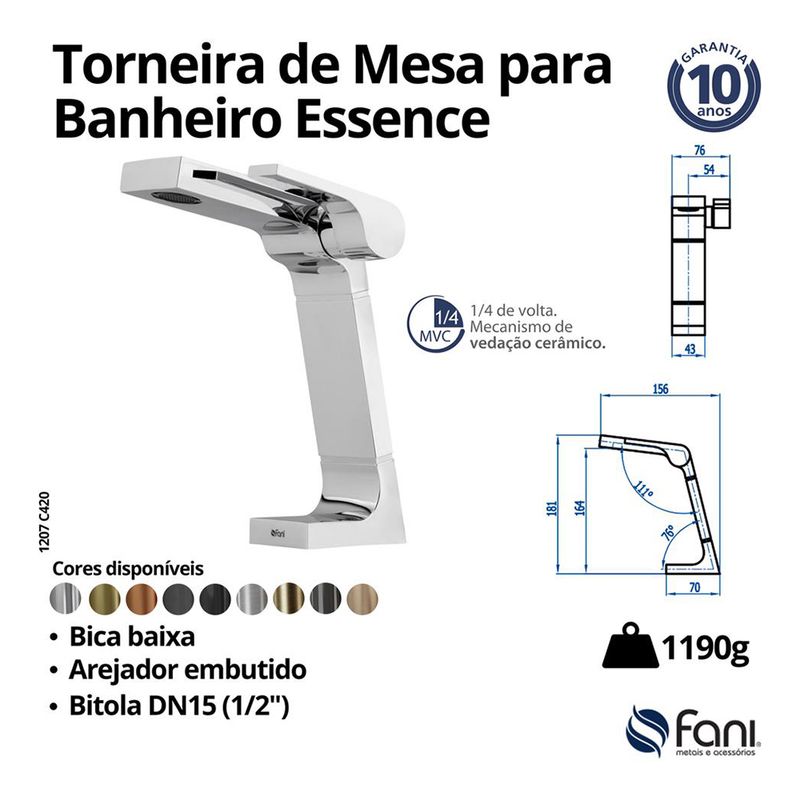 Fani Torneira de Mesa Imagem 06