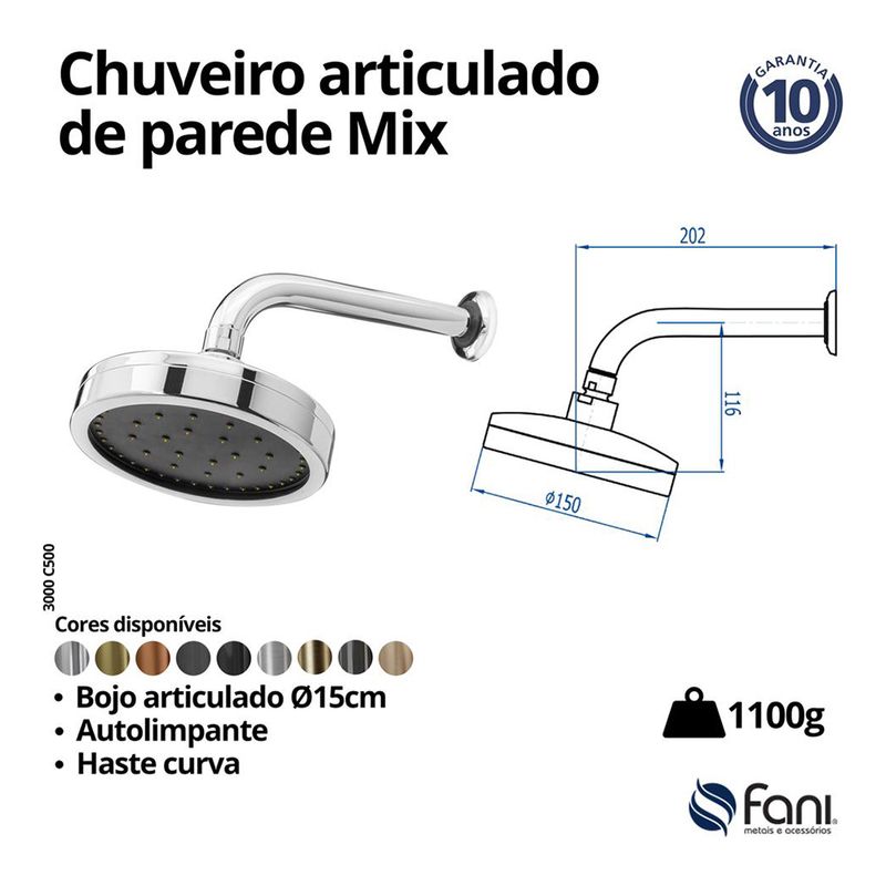 Fani Chuveiro de Parede Imagem 06