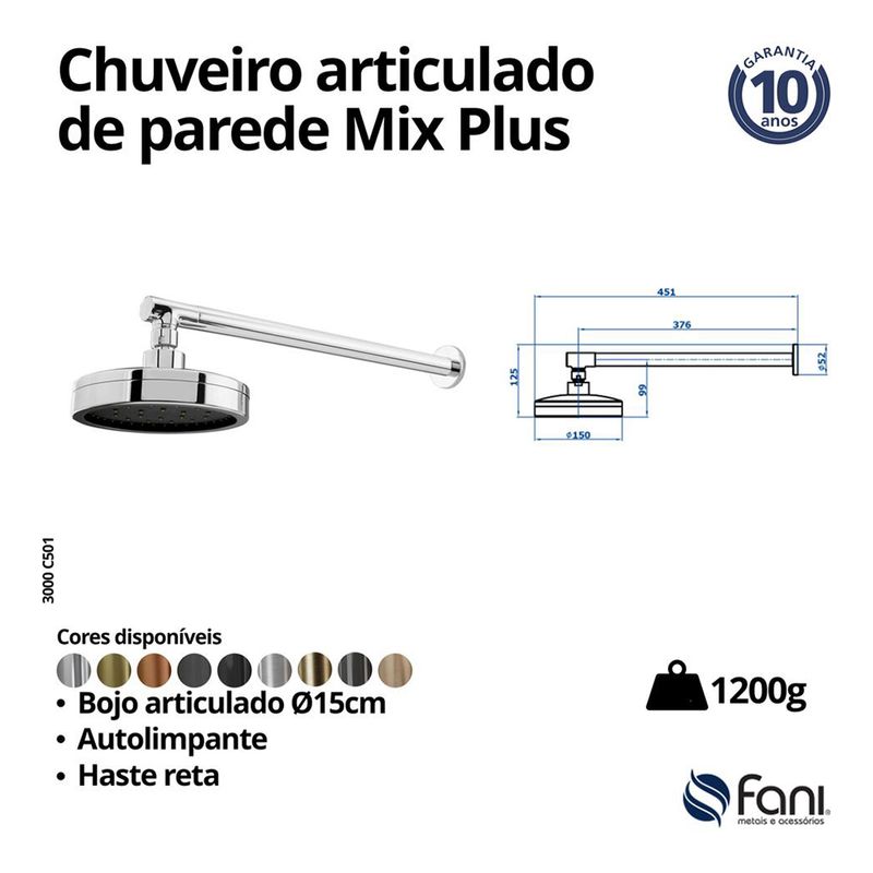 Fani Chuveiro de Parede Imagem 06