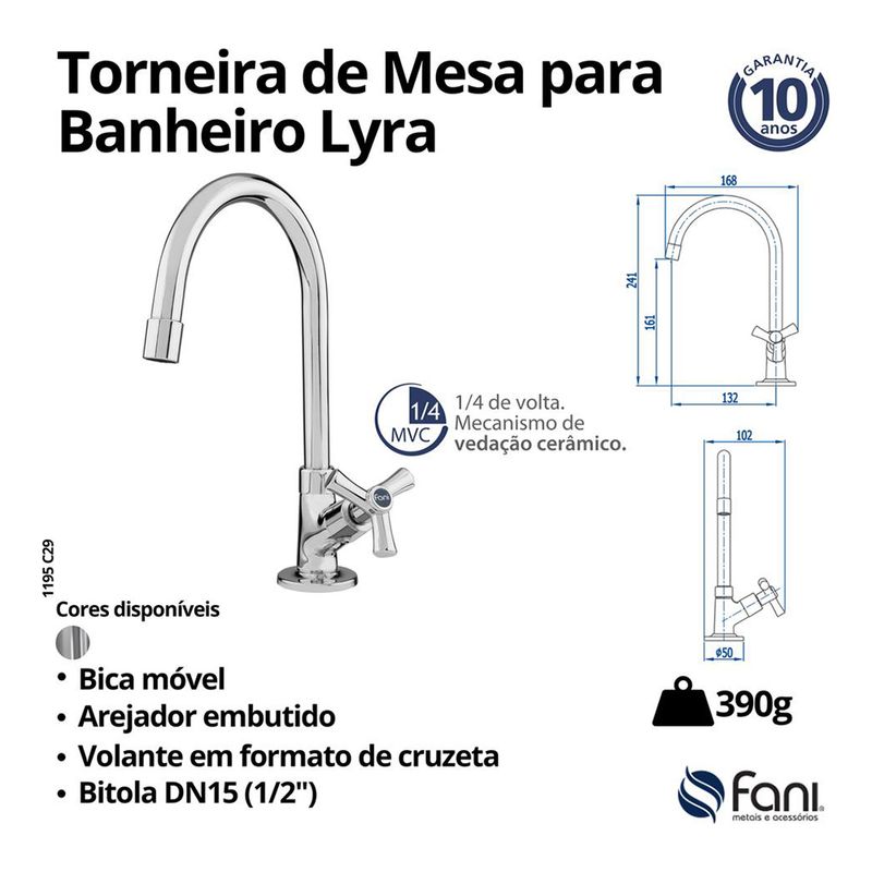 Fani Torneira de Mesa Imagem 06