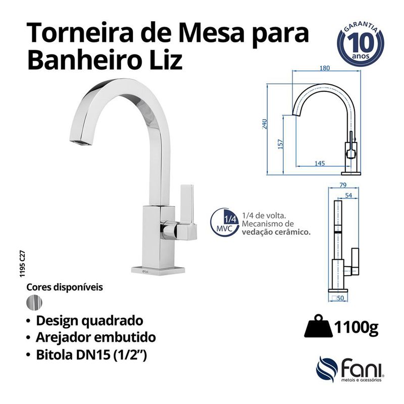 Fani Torneira de Mesa Imagem 06