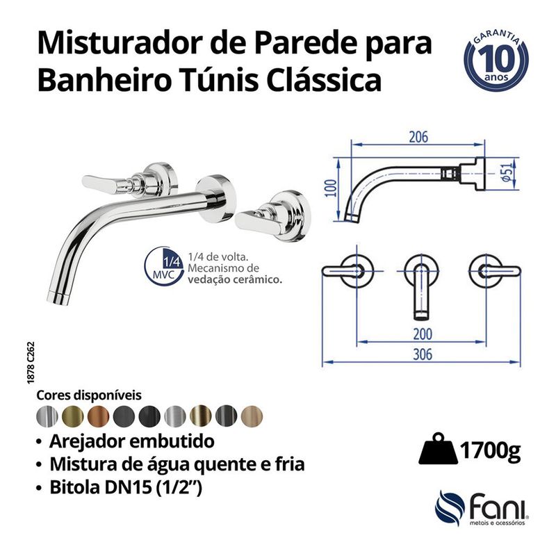 Fani Misturador de Parede Imagem 06