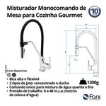Fani Misturador Monocomando de Mesa Imagem 06