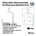 Fani Misturador Monocomando de Mesa Imagem 06