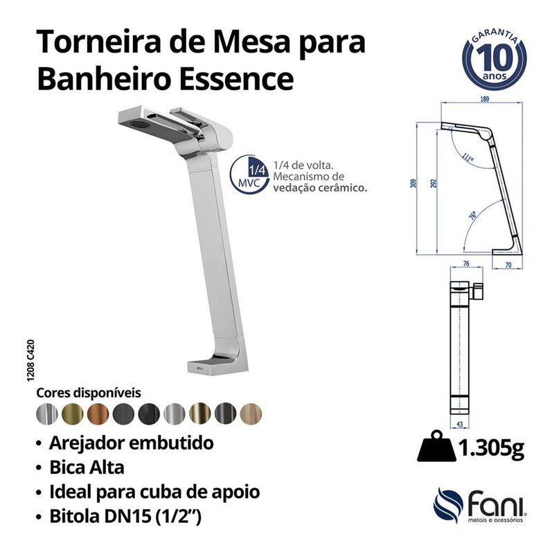 Fani Torneira de Mesa Imagem 06