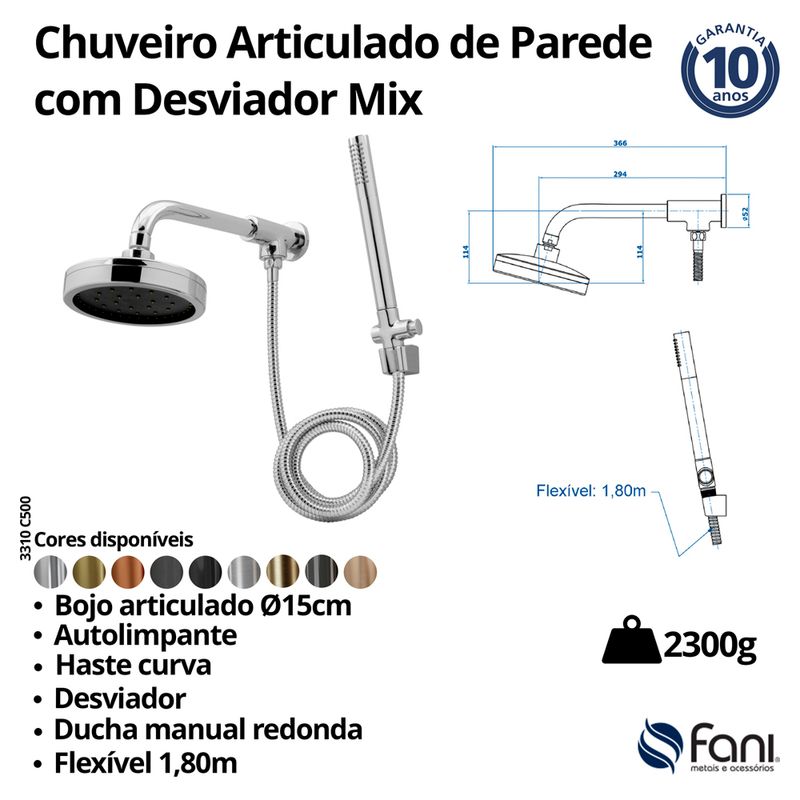 Fani Chuveiro de Parede Imagem 06