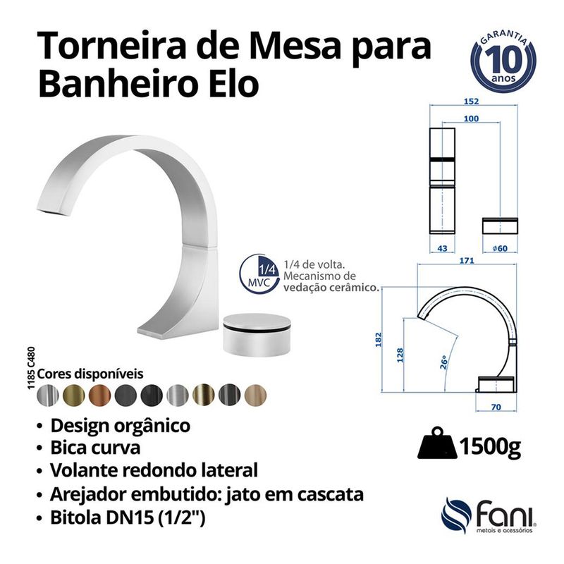 Fani Torneira de Mesa Imagem 06