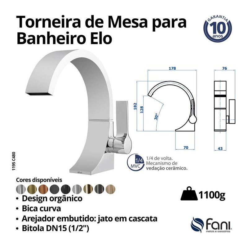 Fani Torneira de Mesa Imagem 06