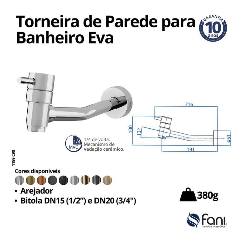 Fani Torneira de Parede Imagem 06