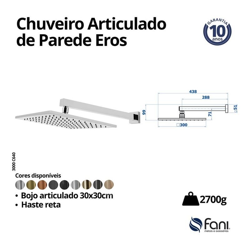 Fani Chuveiro de Parede Imagem 06