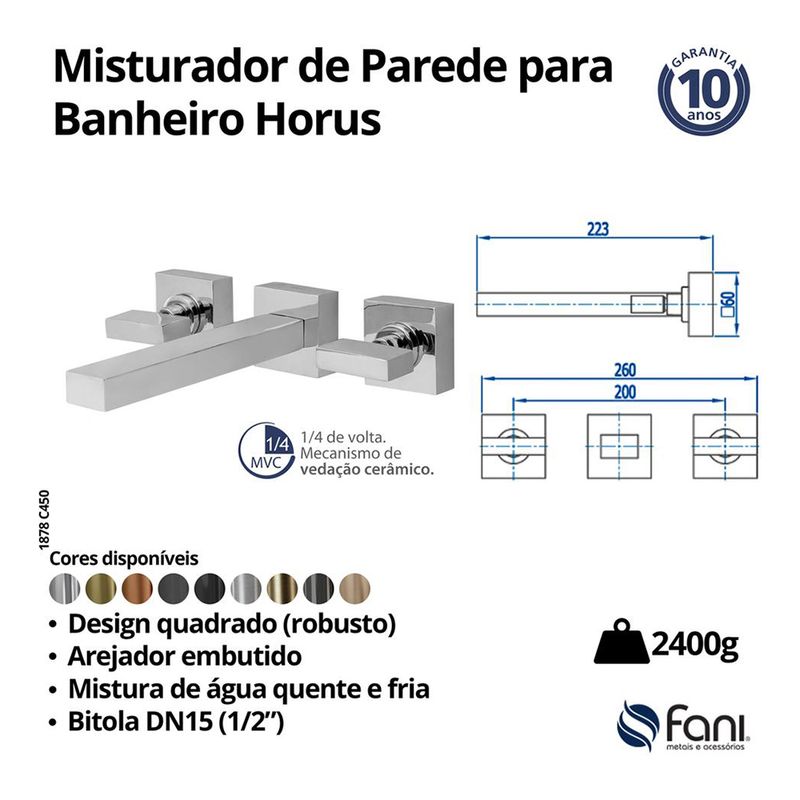 Fani Misturador de Parede Imagem 06