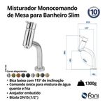 Fani Misturador Monocomando de Mesa Imagem 06