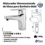 Fani Misturador Monocomando de Mesa Imagem 06