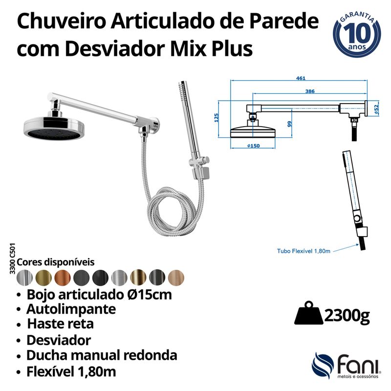 Fani Chuveiro de Parede Imagem 06
