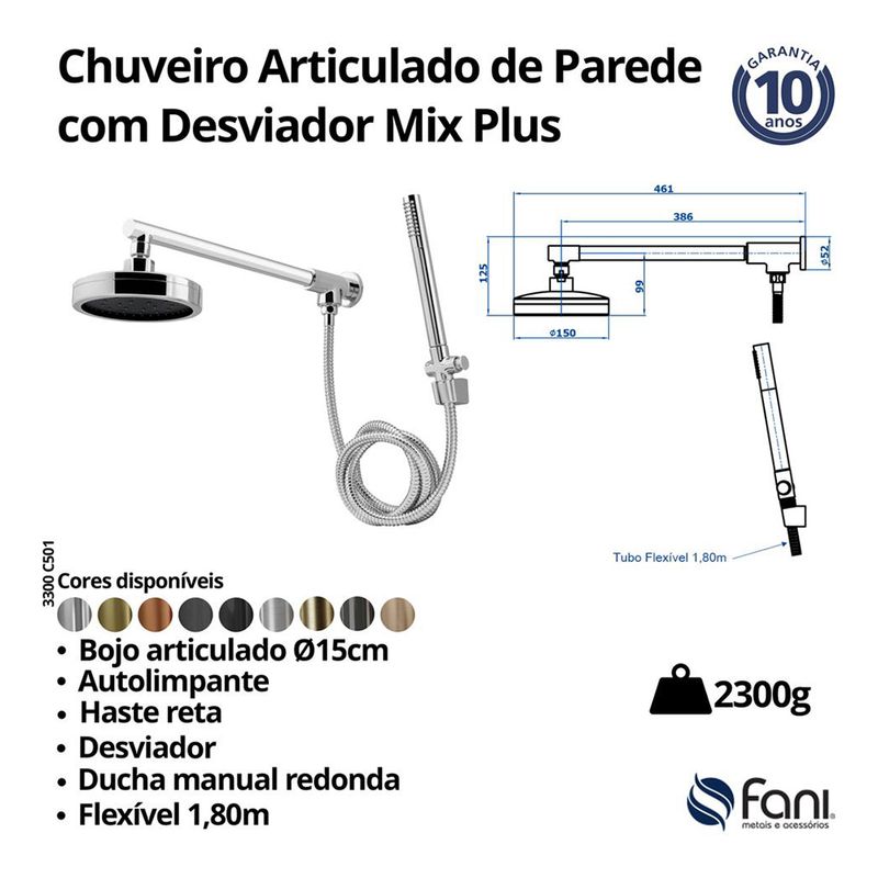 Fani Chuveiro de Parede Imagem 06