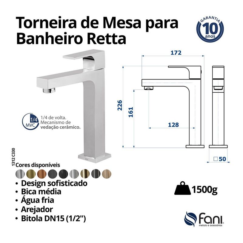Fani Torneira de Mesa Imagem 06