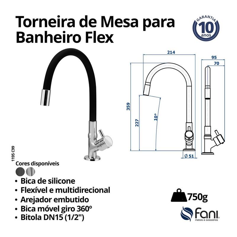 Fani Torneira de Mesa Imagem 06
