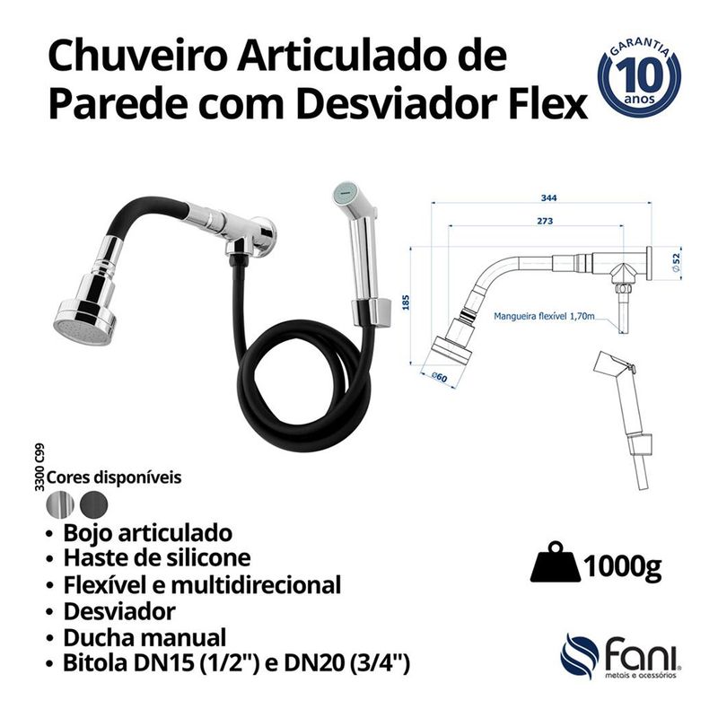 Fani Chuveiro de Parede Imagem 06