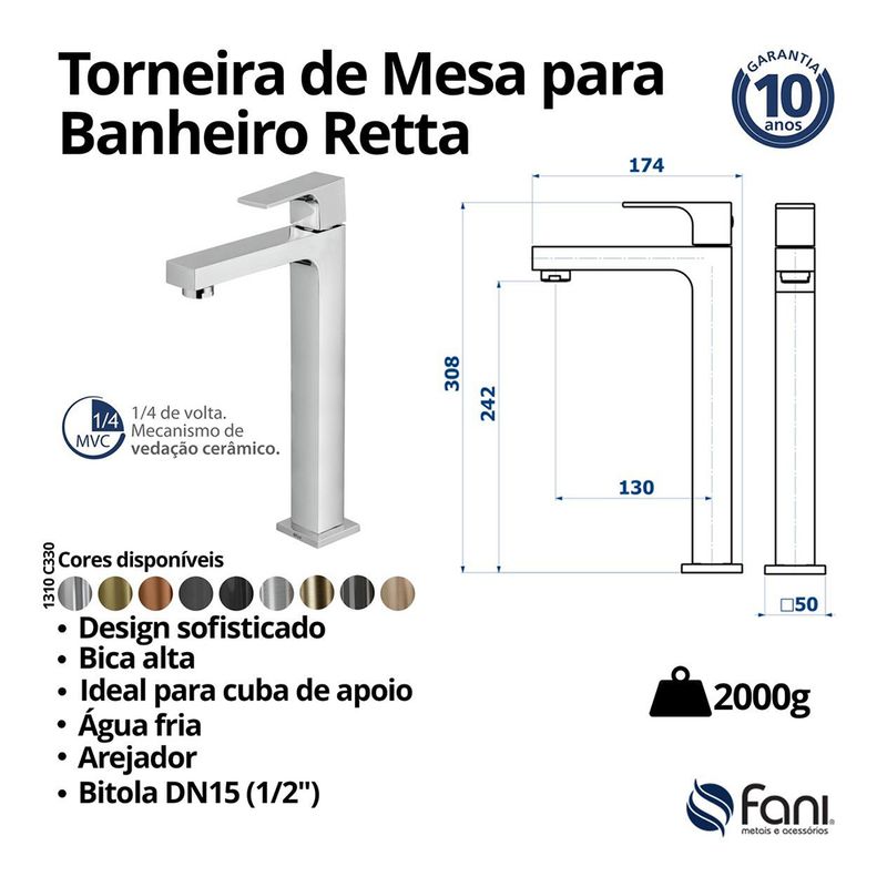 Fani Torneira de Mesa Imagem 06