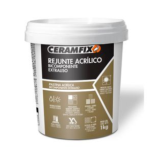 Rejunte Acrílico Bicomponente Extraliso Pote 1kg Branco