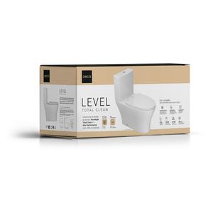 Kit Bacia Sanitária com Caixa Acoplada Level Total Clean Branco