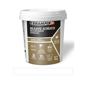 Rejunte Acrílico Bicomponente Extraliso Pote 1kg Branco