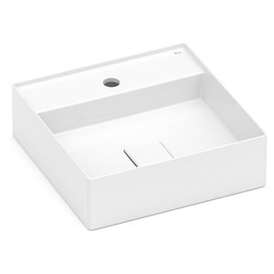 Cuba de Apoio Lavatório Terra com Mesa T9 40X40cm Branco