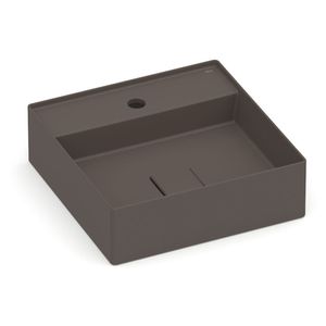 Cuba de Apoio Lavatório Terra com Mesa T9 40X40cm Café