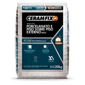 Argamassa Porcelanato e Piso Sobre Piso Externo Saco 20kg Branco