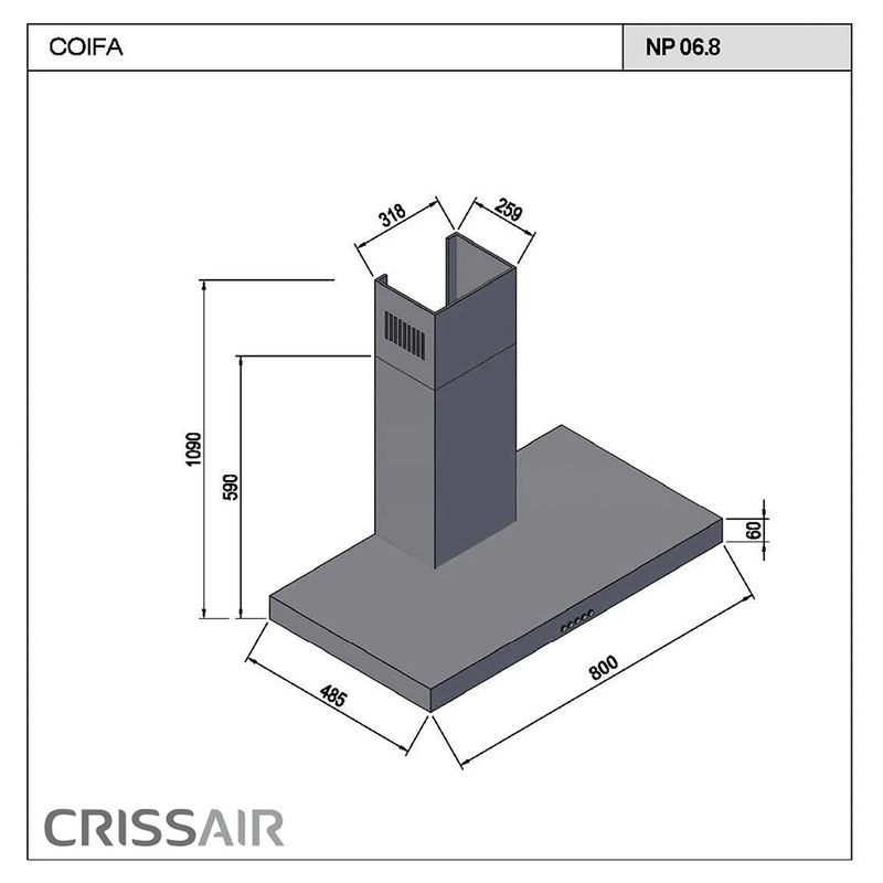 Crissair Coifa de Parede Imagem 02