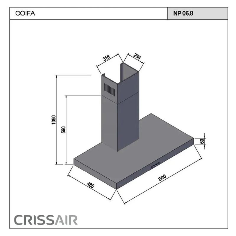 Crissair Coifa de Parede Imagem 03