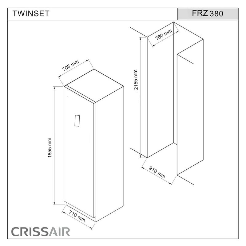 Crissair Freezer de Embutir Imagem 03