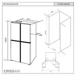 Crissair Refrigerador Four Door Imagem 03