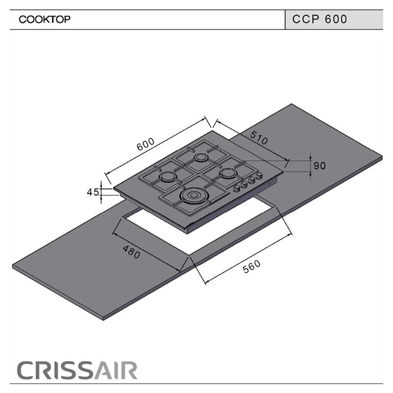 Crissair Cooktop à Gás Imagem 03