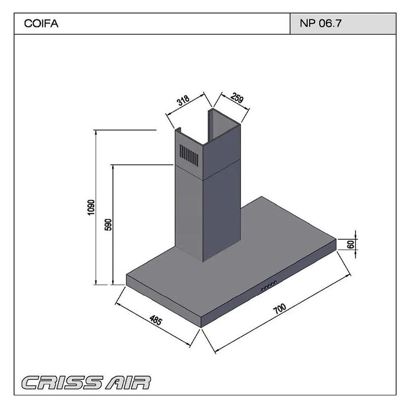 Crissair Coifa de Parede Imagem 04