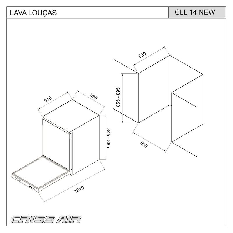 Crissair Lava Louças de Embutir Imagem 05
