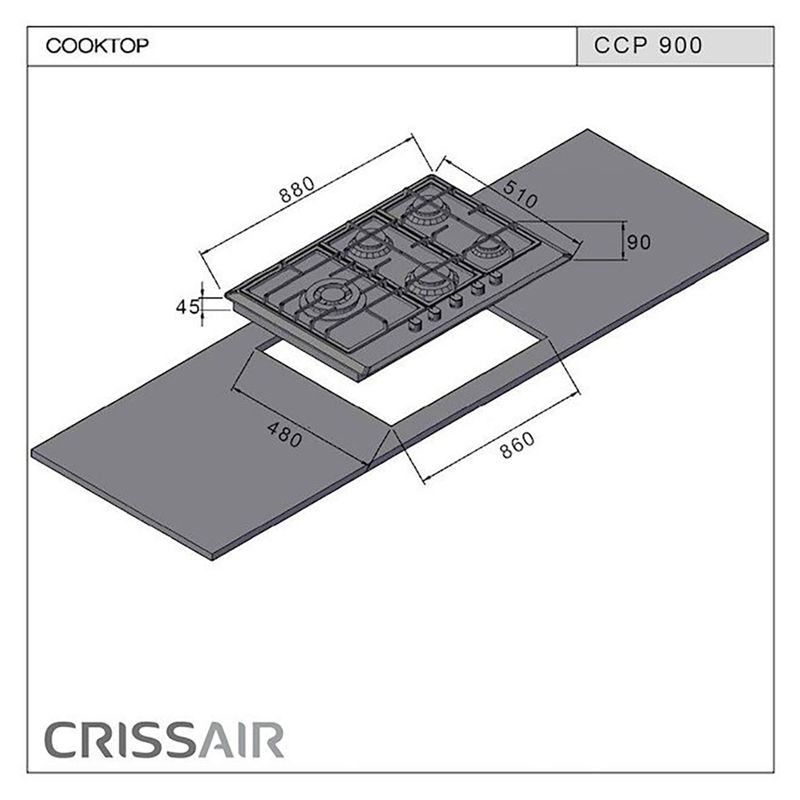 Crissair Cooktop à Gás Imagem 05